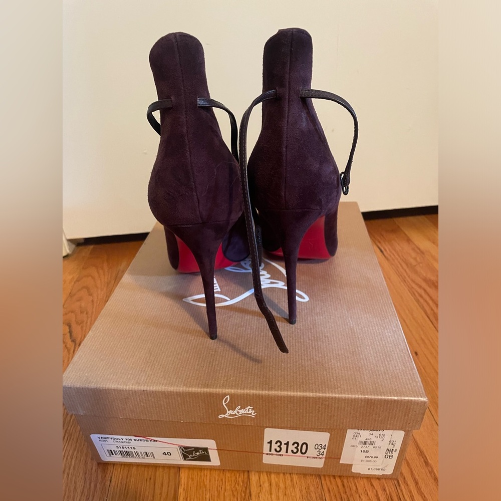NWT Christian Louboutin Suede Heels (with box) - Picture 3 of 6